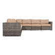 Living Source Internaltional 6-Person Wicker / Rattan Seating Group in Gray