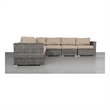 Living Source Internaltional 6-Person Wicker / Rattan Seating Group in Gray