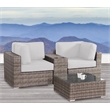 Living Source International Wicker / Rattan 2-Person Seating Group in Gray