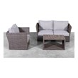 Living Source Internaltional Wicker / Rattan 3 - Person Seating Group in Brown
