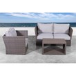 Living Source Internaltional Wicker / Rattan 3 - Person Seating Group in Brown