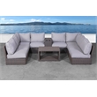 Living Source Internaltional Wicker / Rattan 6-Person Seating Group in Brown