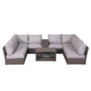 Living Source Internaltional Wicker / Rattan 6-Person Seating Group in Brown
