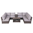 Living Source Internaltional Wicker / Rattan 6-Person Seating Group in Brown