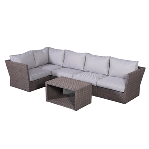 Living Source Internaltional Wicker / Rattan 4-Person Seating Group in Brown