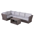 Living Source Internaltional Wicker / Rattan 4-Person Seating Group in Brown