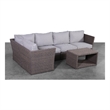 Living Source Internaltional Wicker / Rattan 4-Person Seating Group in Brown