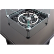 Living Source International 30'' W Metal Outdoor Fire Pit Table w/ Lid in Black