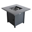 Living Source International 30'' W Metal Outdoor Fire Pit Table with Lid in Gray