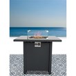 Living Source International 30'' W Metal Outdoor Fire Pit Table with Lid in Gray