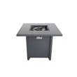 Living Source International 30'' W Metal Outdoor Fire Pit Table with Lid in Gray