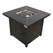 Living source  25'' H x 30'' W Steel Outdoor Fire Pit Table with Lid