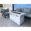 LSI 25'' H x 42'' W Fiber Reinforced Concrete Outdoor Fire Pit Table