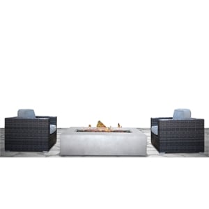 Living Source International Rattan Wicker 2 - Person Seating Group with Cushions