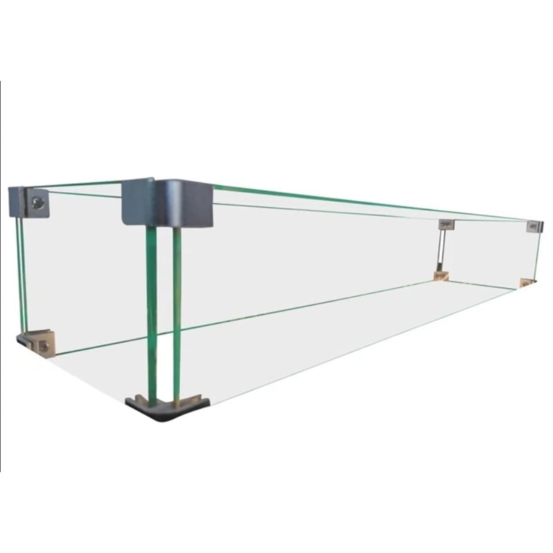 Living Source International Rectangle Fire Pit Flame Guard
