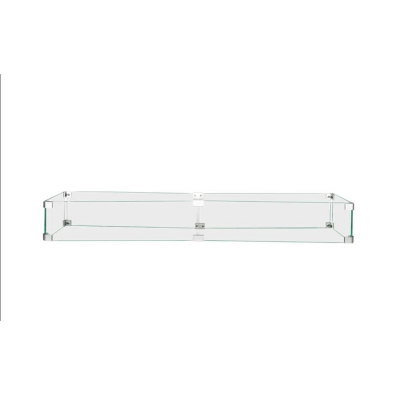 Living Source International Rectangle Fire Pit Flame Guard