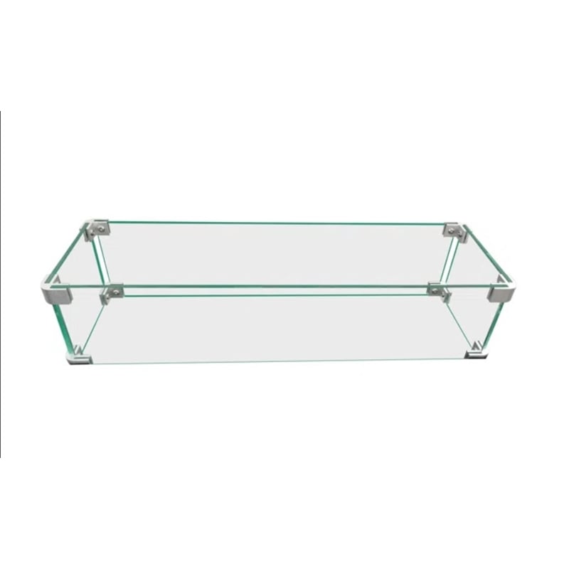 Living Source International Rectangle Fire Pit Flame Guard