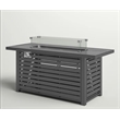 Living Source International 24'' H Steel Propane Outdoor Fire Pit Table with Lid