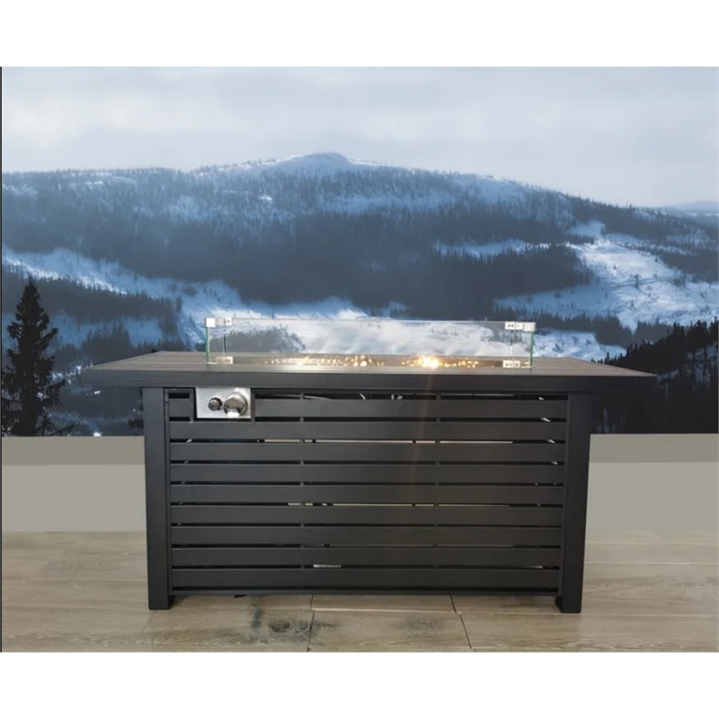Living Source International 24'' H Steel Propane Outdoor Fire Pit Table with Lid