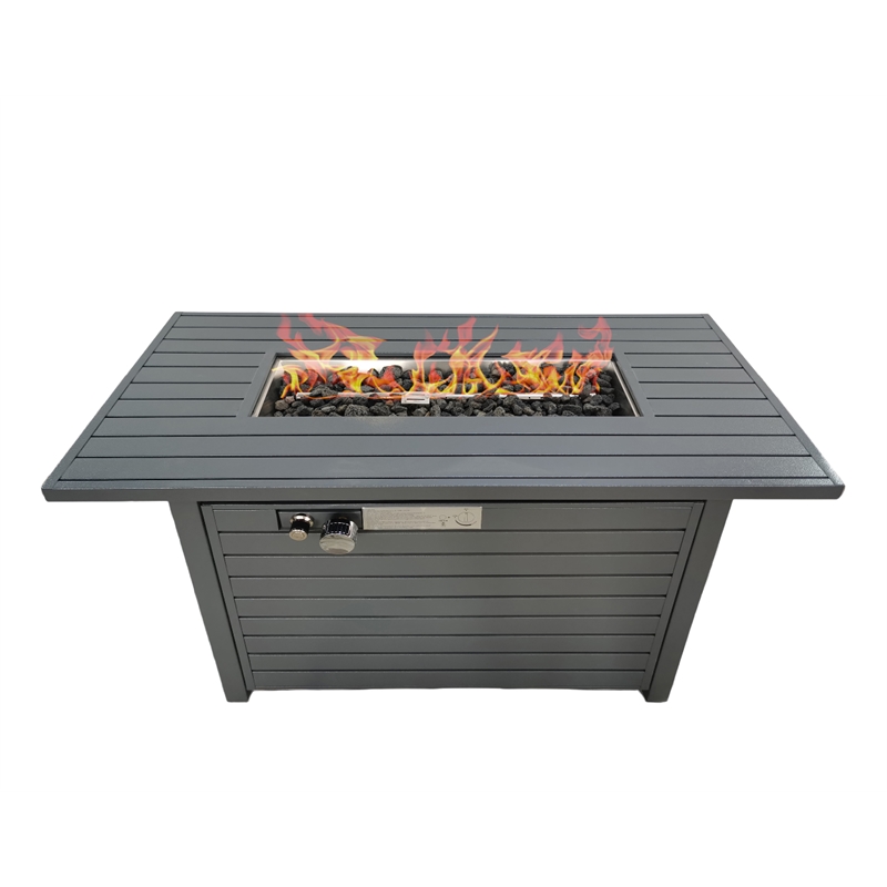 Living Source International  Steel Outdoor Fire Pit Table with Lid