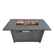 Living Source International  Steel Outdoor Fire Pit Table with Lid
