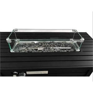Living Source 25'' H x 42'' W Steel Propane Outdoor Fire Pit Table with Lid