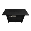 Living Source 25'' H x 42'' W Steel Propane Outdoor Fire Pit Table with Lid