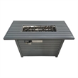 Living Source 25'' H x 42'' W Steel Propane Outdoor Fire Pit Table with Lid