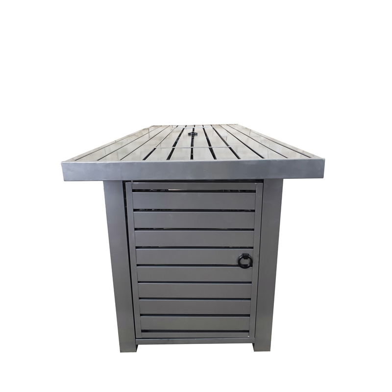 Living Source International 24'' H Steel Outdoor Fire Pit Table with Lid