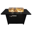 Living Source 25'' H x 42'' W Steel Propane Outdoor Fire Pit Table with Lid