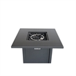 Living Source International Outdoor Stainless Steel Fire Pit Table in Gray