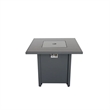 Living Source International Outdoor Stainless Steel Fire Pit Table in Gray
