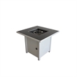 Living Source International 25'' H x 30'' W Steel Outdoor Fire Pit white