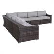 Living Source International Rattan Wicker 6 - Person Seating Group with Cushions