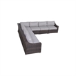 Living Source International Rattan Wicker 6 - Person Seating Group with Cushions