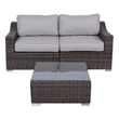 Living Source International 2-Person Wicker / Rattan Seating Group in Brown