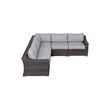 Living Source International Rattan Wicker 4 - Person Seating Group with Cushions