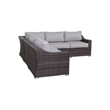 Living Source International Rattan Wicker 4 - Person Seating Group with Cushions