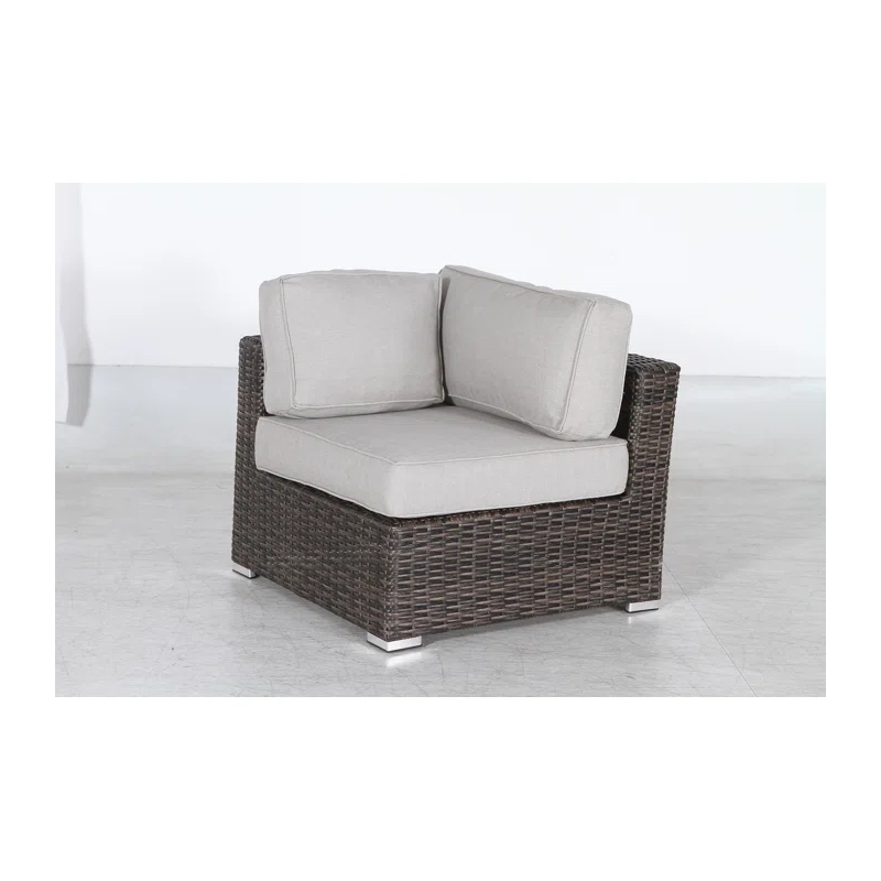 Living Source International Rattan Wicker 4 - Person Seating Group with Cushions