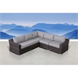 Living Source International Rattan Wicker 4 - Person Seating Group with Cushions
