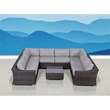 Living Source International 6-Person Wicker / Rattan Seating Group in Gray/Brown