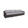 Living Source International Rattan Wicker 4 - Person Seating Group with Cushions