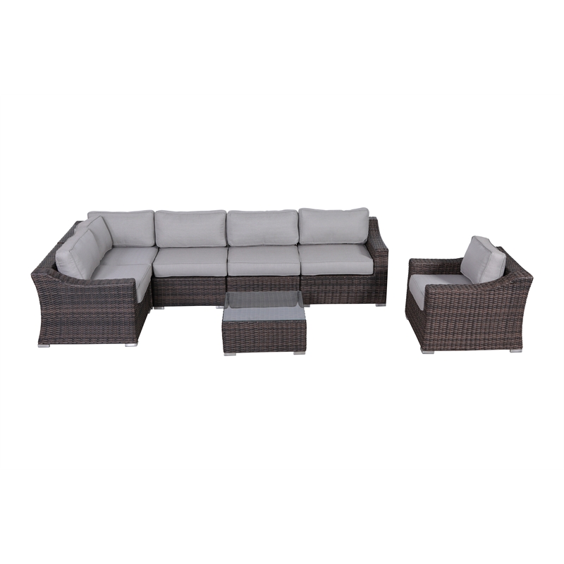 LSI Wicker 5 - Person Seating Group with Cushions