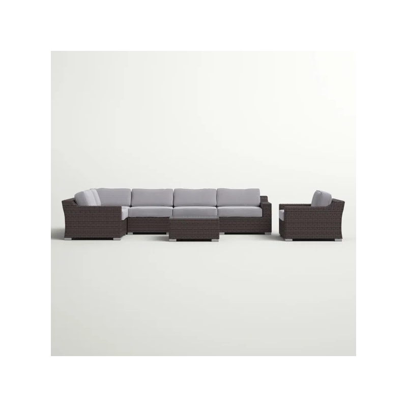 LSI Wicker 5 - Person Seating Group with Cushions