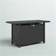 Living Source 25'' H x 42'' W Steel Outdoor Fire Pit Table with Lid