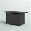 Living Source 25'' H x 42'' W Steel Outdoor Fire Pit Table with Lid