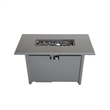 Living Source 25'' H x 42'' W Steel Outdoor Fire Pit Table with Lid