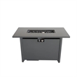 Living Source 25'' H x 42'' W Steel Outdoor Fire Pit Table with Lid