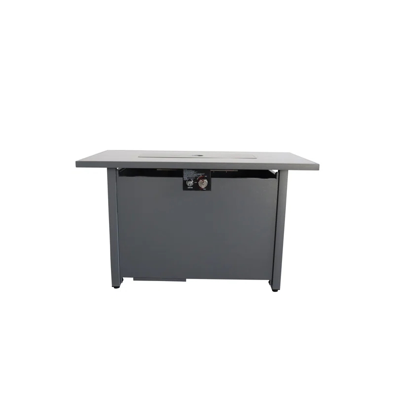 Living Source 25'' H x 42'' W Steel Outdoor Fire Pit Table with Lid
