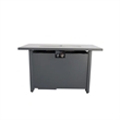 Living Source 25'' H x 42'' W Steel Outdoor Fire Pit Table with Lid